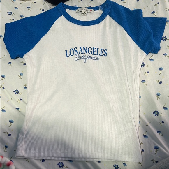 Champion Tops - Women’s Blue and White Tee